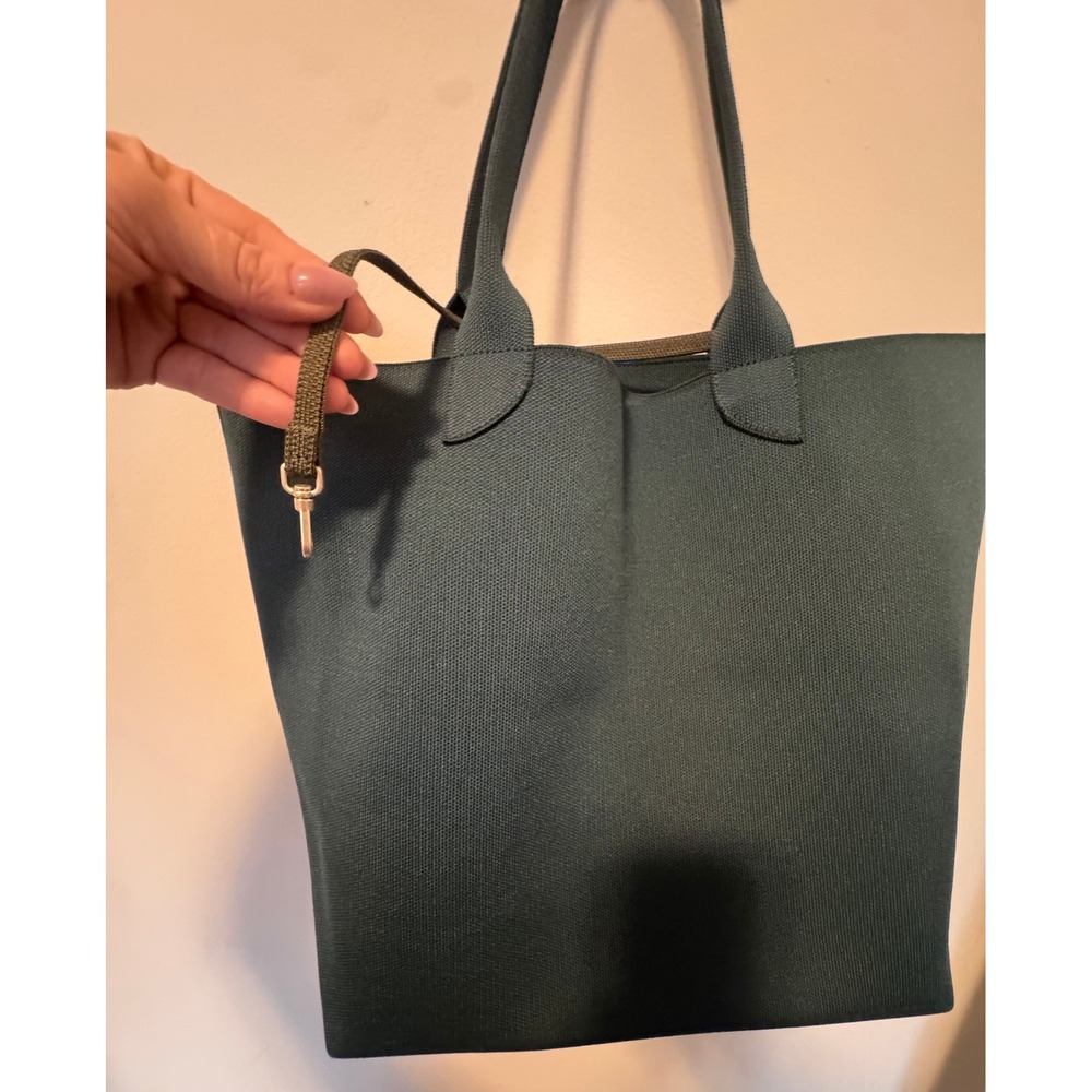 Rothy's Essential Tote Juniper Green Knit Sustainable Shoulder Bag - Picture 7 of 7
